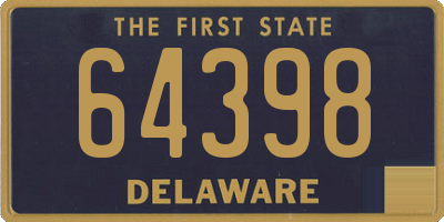 DE license plate 64398