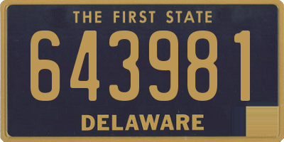 DE license plate 643981