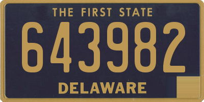 DE license plate 643982