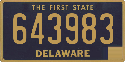 DE license plate 643983
