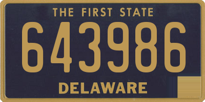 DE license plate 643986