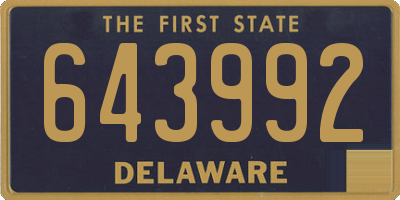 DE license plate 643992