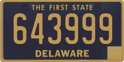DE license plate 643999