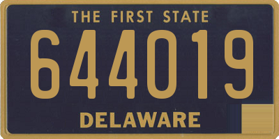 DE license plate 644019