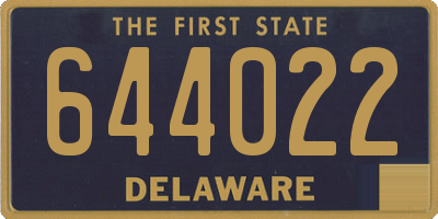 DE license plate 644022