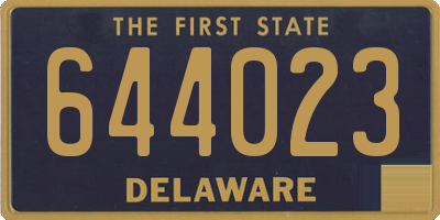 DE license plate 644023