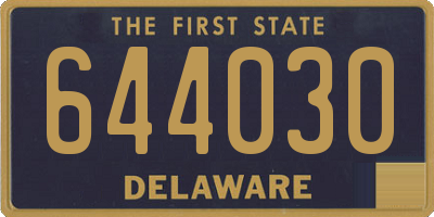 DE license plate 644030