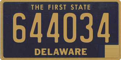 DE license plate 644034