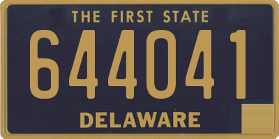 DE license plate 644041