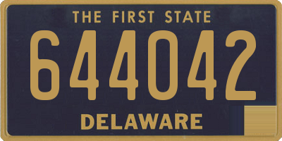 DE license plate 644042
