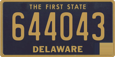 DE license plate 644043
