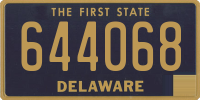 DE license plate 644068