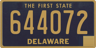 DE license plate 644072
