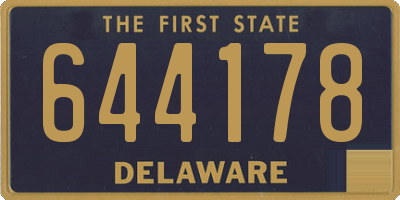 DE license plate 644178