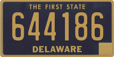 DE license plate 644186