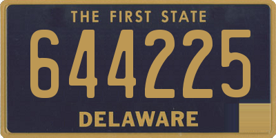 DE license plate 644225
