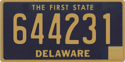 DE license plate 644231