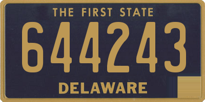 DE license plate 644243