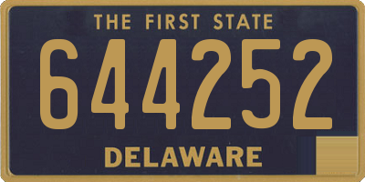 DE license plate 644252