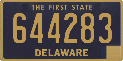 DE license plate 644283