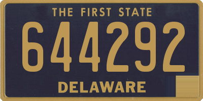 DE license plate 644292
