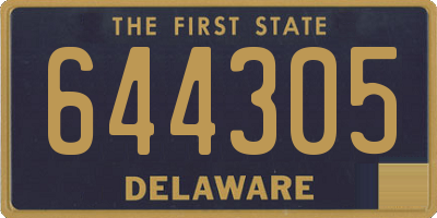 DE license plate 644305