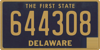 DE license plate 644308
