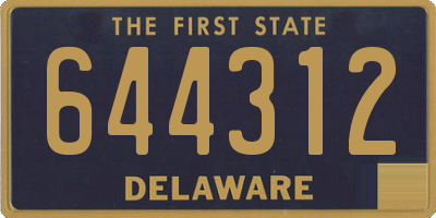 DE license plate 644312
