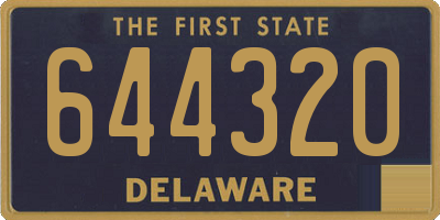 DE license plate 644320
