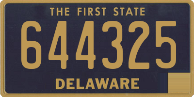 DE license plate 644325