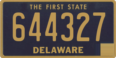 DE license plate 644327