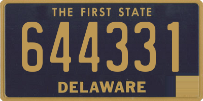 DE license plate 644331