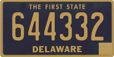 DE license plate 644332