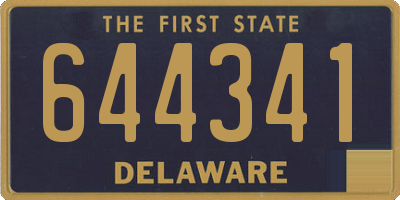 DE license plate 644341