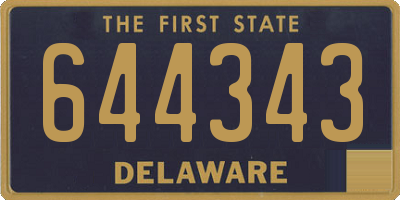 DE license plate 644343