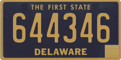 DE license plate 644346