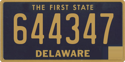 DE license plate 644347