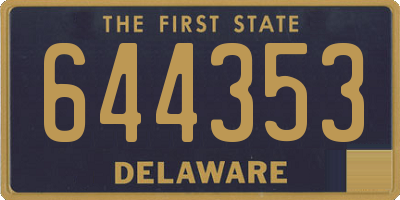 DE license plate 644353