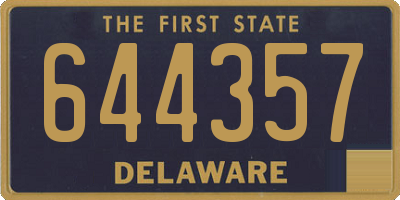 DE license plate 644357