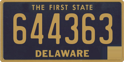 DE license plate 644363