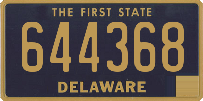 DE license plate 644368