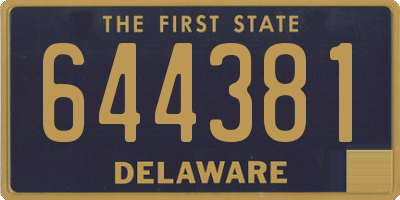 DE license plate 644381
