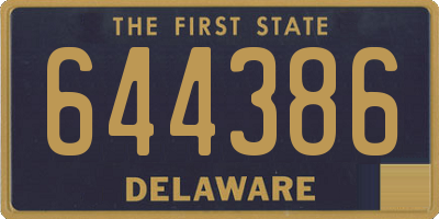 DE license plate 644386