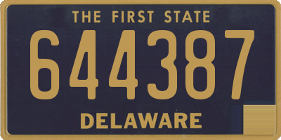 DE license plate 644387