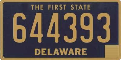 DE license plate 644393