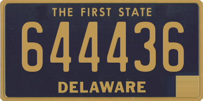 DE license plate 644436