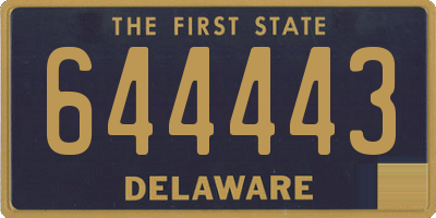 DE license plate 644443