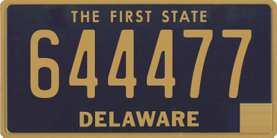 DE license plate 644477