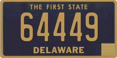 DE license plate 64449