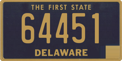 DE license plate 64451